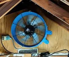 attic fan services with installed attic ventilation fan system in Bloomington, IN
